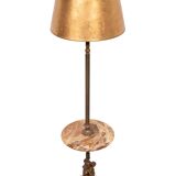 Deknudt Onyx Floor lamp with side Table 1970s Belgium