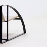 Set of 2 Post Modern Saddle Leather and Steel Armchairs 1970s