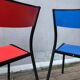 Series of 6 color school chairs