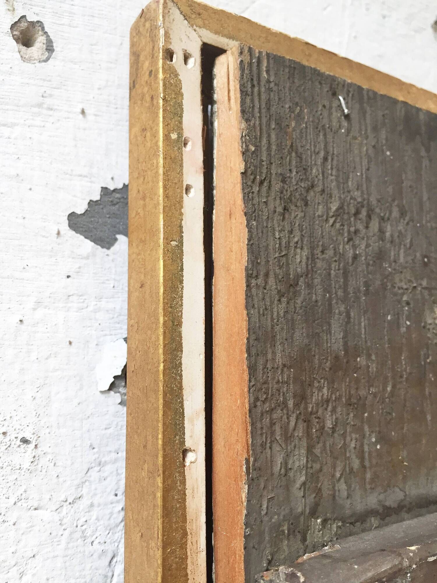 Peinture à l’huile sur bois XIXème format XXL
