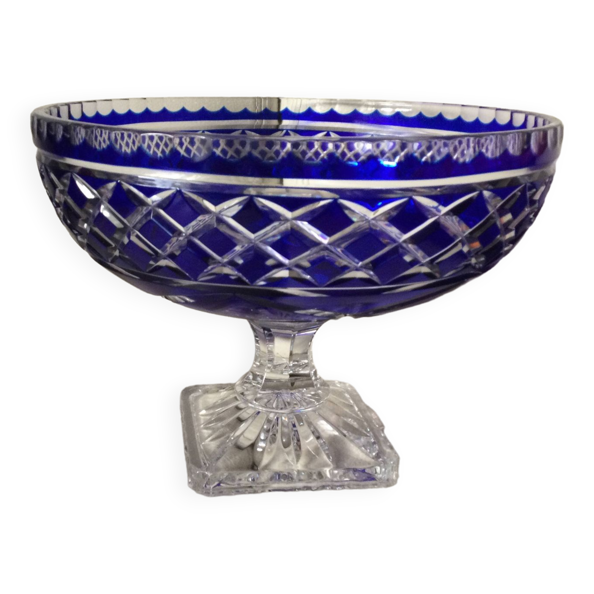 Lorraine Saint Nicholas blue crystal cup