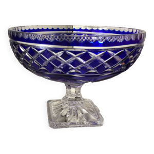 Coupe en cristal bleu - lorraine