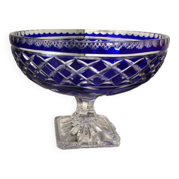 Coupe en cristal bleu de Lorraine Saint Nicolas