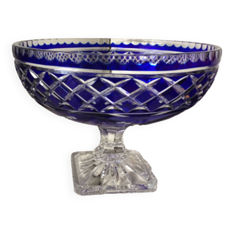 Coupe en cristal bleu de Lorraine Saint Nicolas