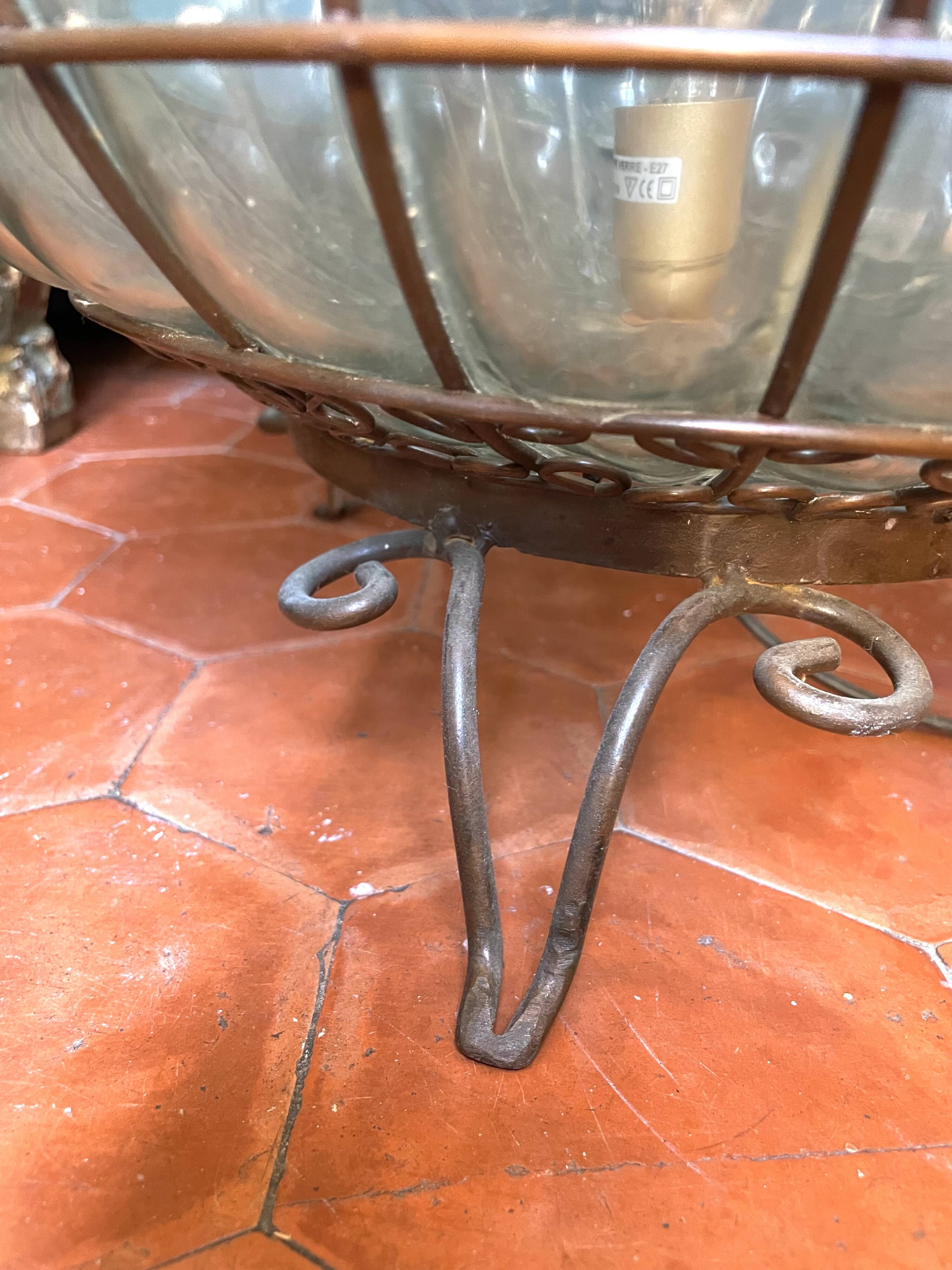 Lampe indienne fer forgé