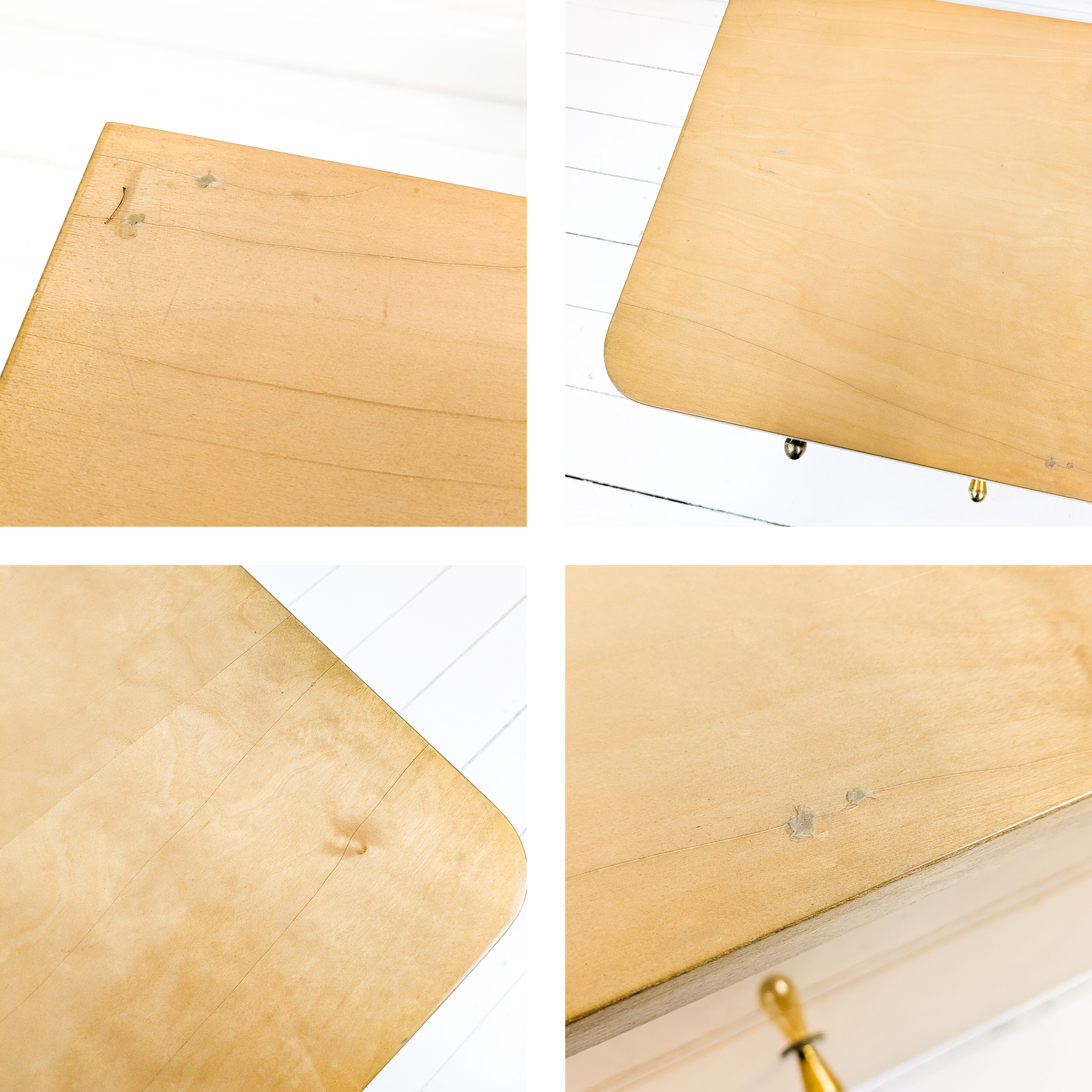 Table de chevet vintage en bois avec tiroir et placard, années 50