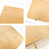 Table de chevet vintage en bois avec tiroir et placard, années 50