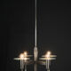 Art Deco or Bauhaus Nickel-plated 4-flamming chandelier, 1920s