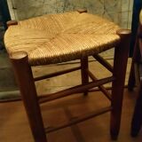 Pair of beech straw stools