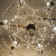 Ancient bronze and pampilles chandeliers with facets and crystal cups - old style - 6 fires