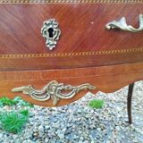 Commode ancienne marqueterie style louis xvi plateau marbre