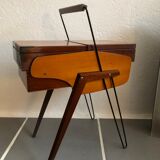 Vintage modernist sewing cart