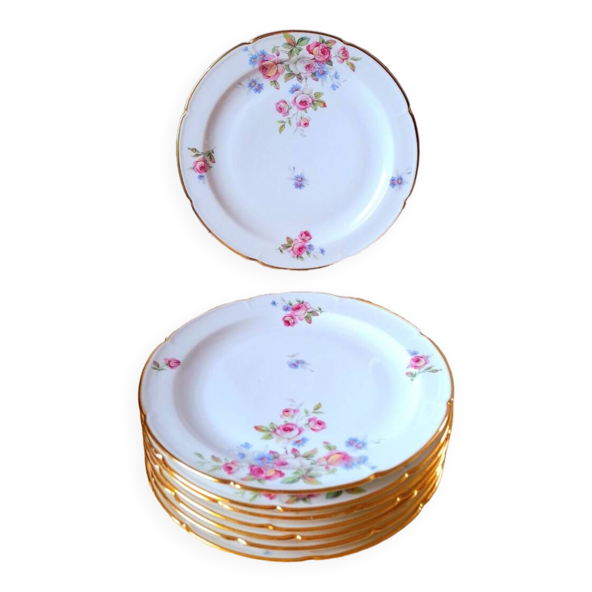 CB France porcelain plates