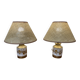 Pair of ceramic lamps "1950s scandinavian design".
