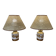 Pair of ceramic lamps "1950s scandinavian design".