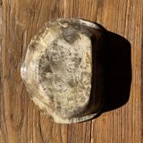 Oval beige petrified wood bowl 24x19 - 3781