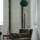 Organic Swedish floor lamp from the mid-century in burnt wood, Wabi Sabi, 1950s