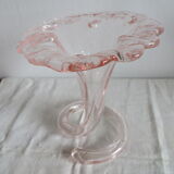Pink glass vase