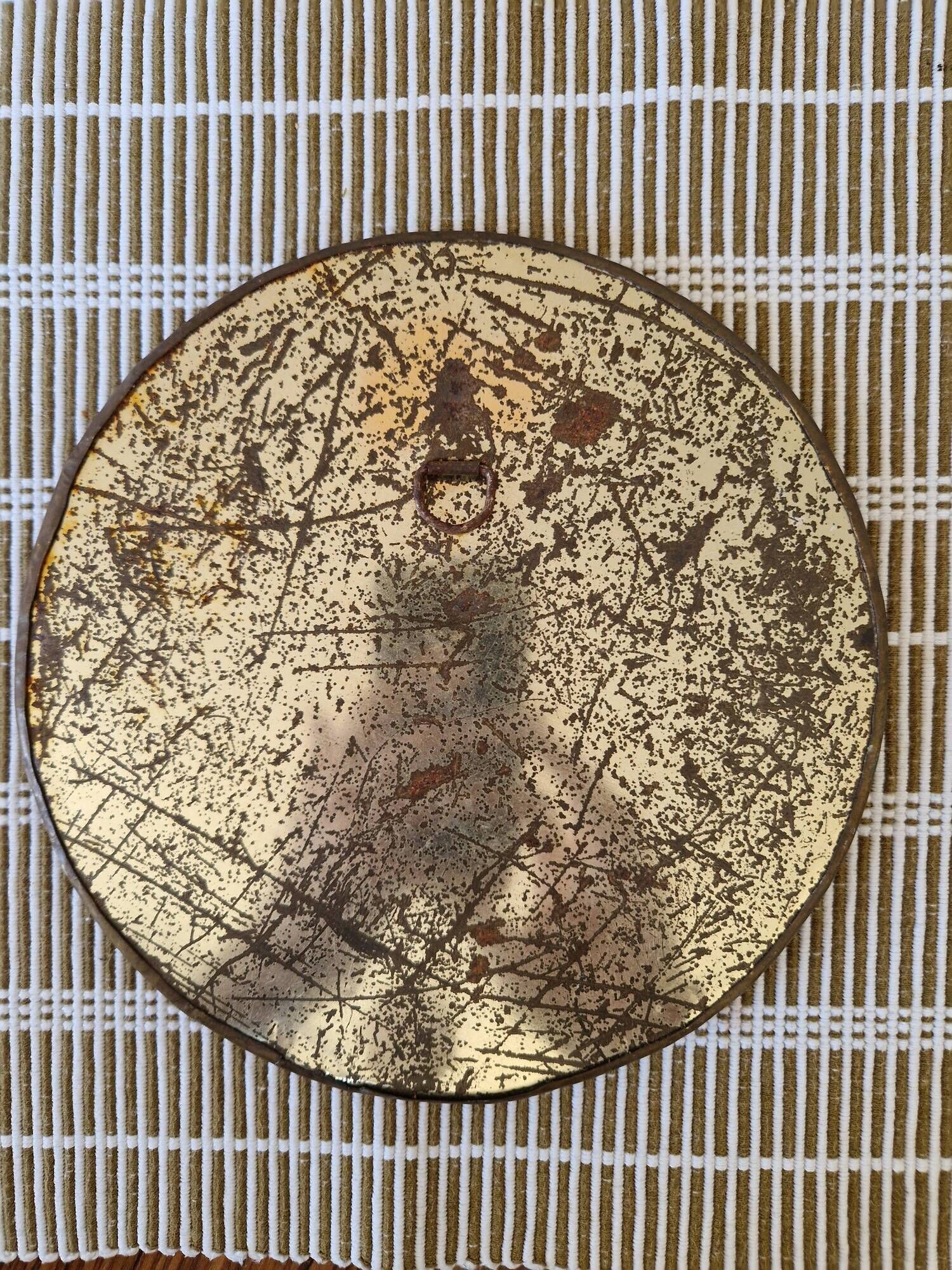 Round brass mirror