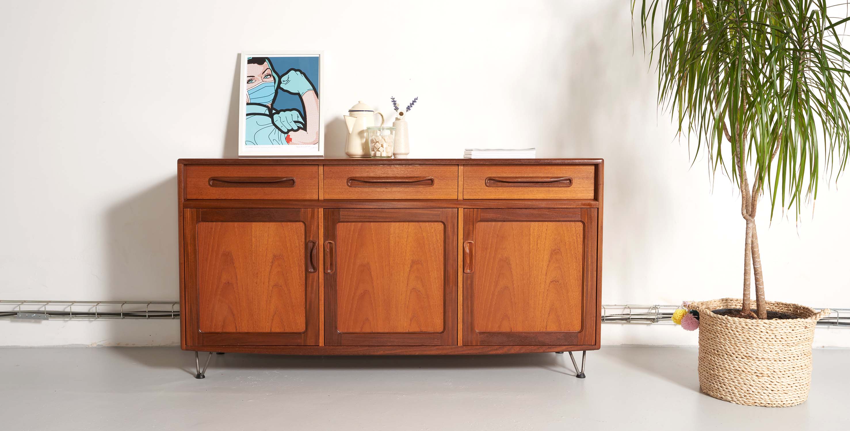 Sideboard G plan, Scandinavian style, 141cm