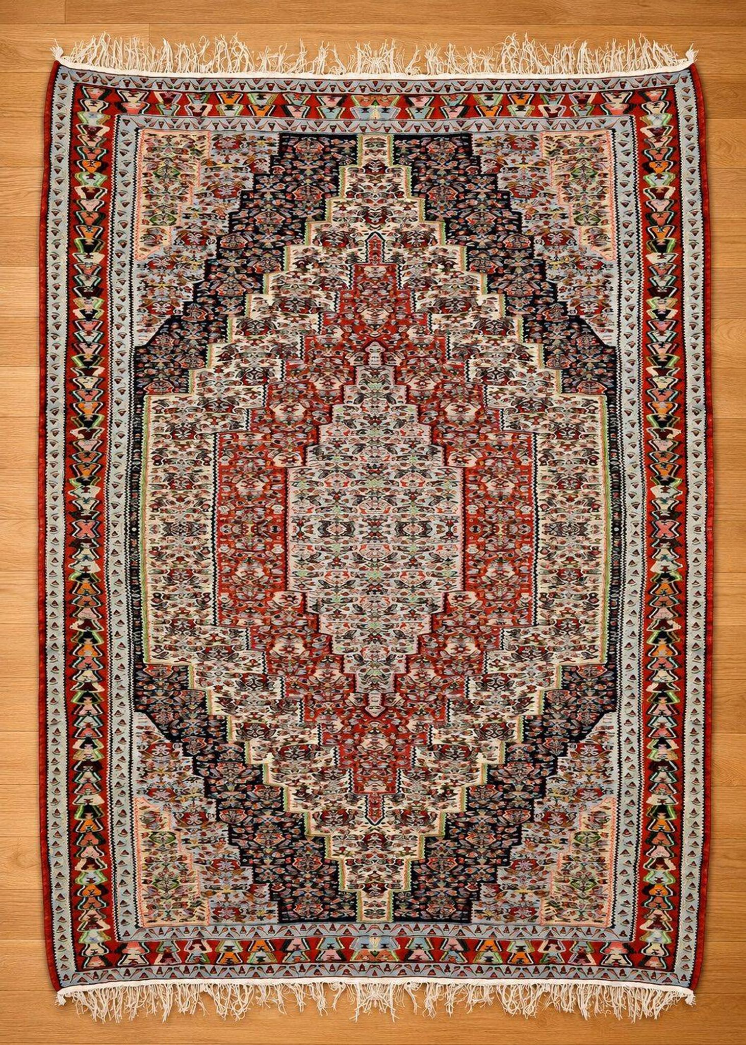 Kilim Rug: Senneh Iran: 2.95 x 2.00 metres - "Galerie Sardje"