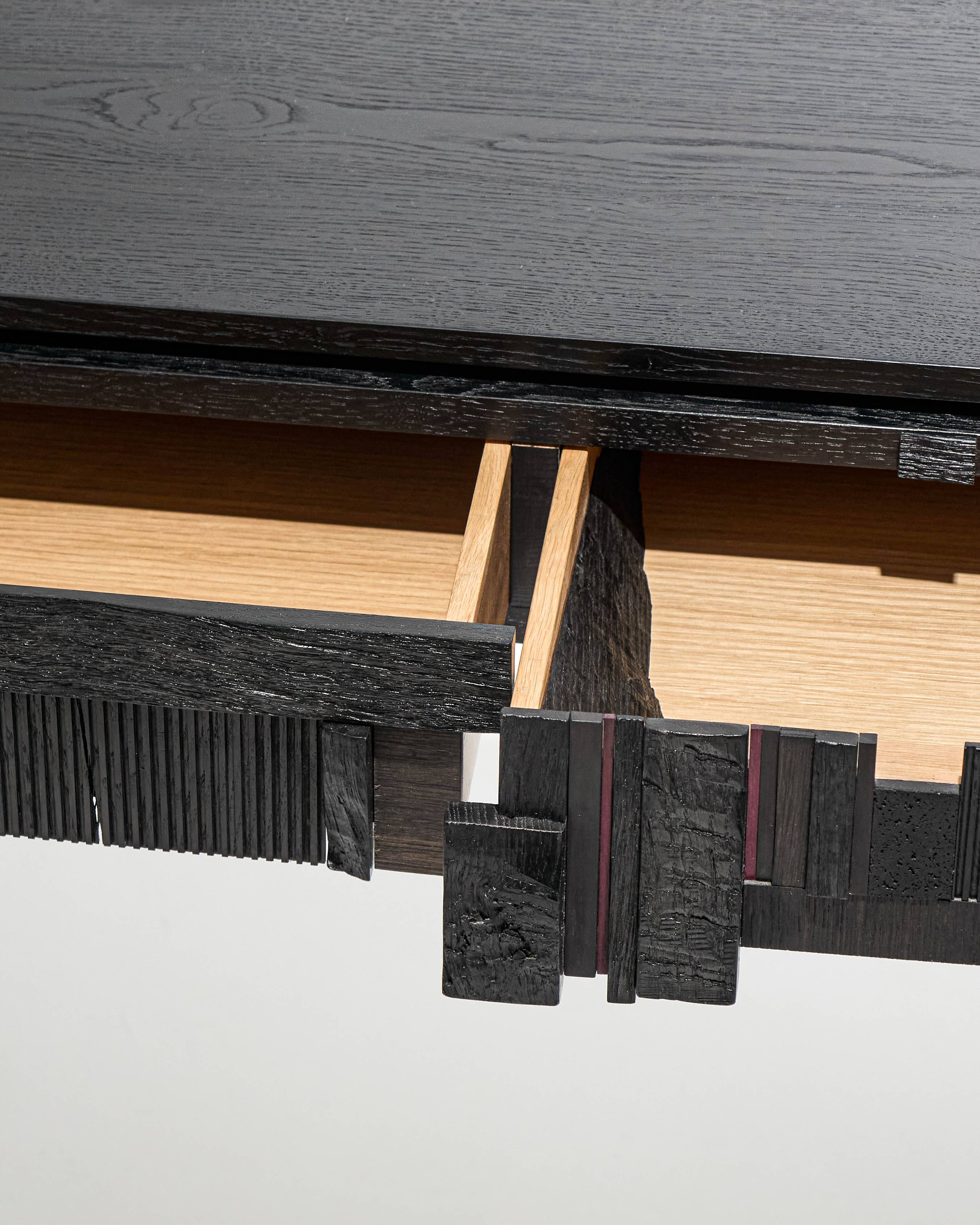 Black wooden console