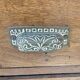 Victorian oak desk / Bin or drawer cup pull by P. & F. Corbin / 1895