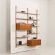 Danish mid-century teak wall unit with 2 cabinets, 1970s.