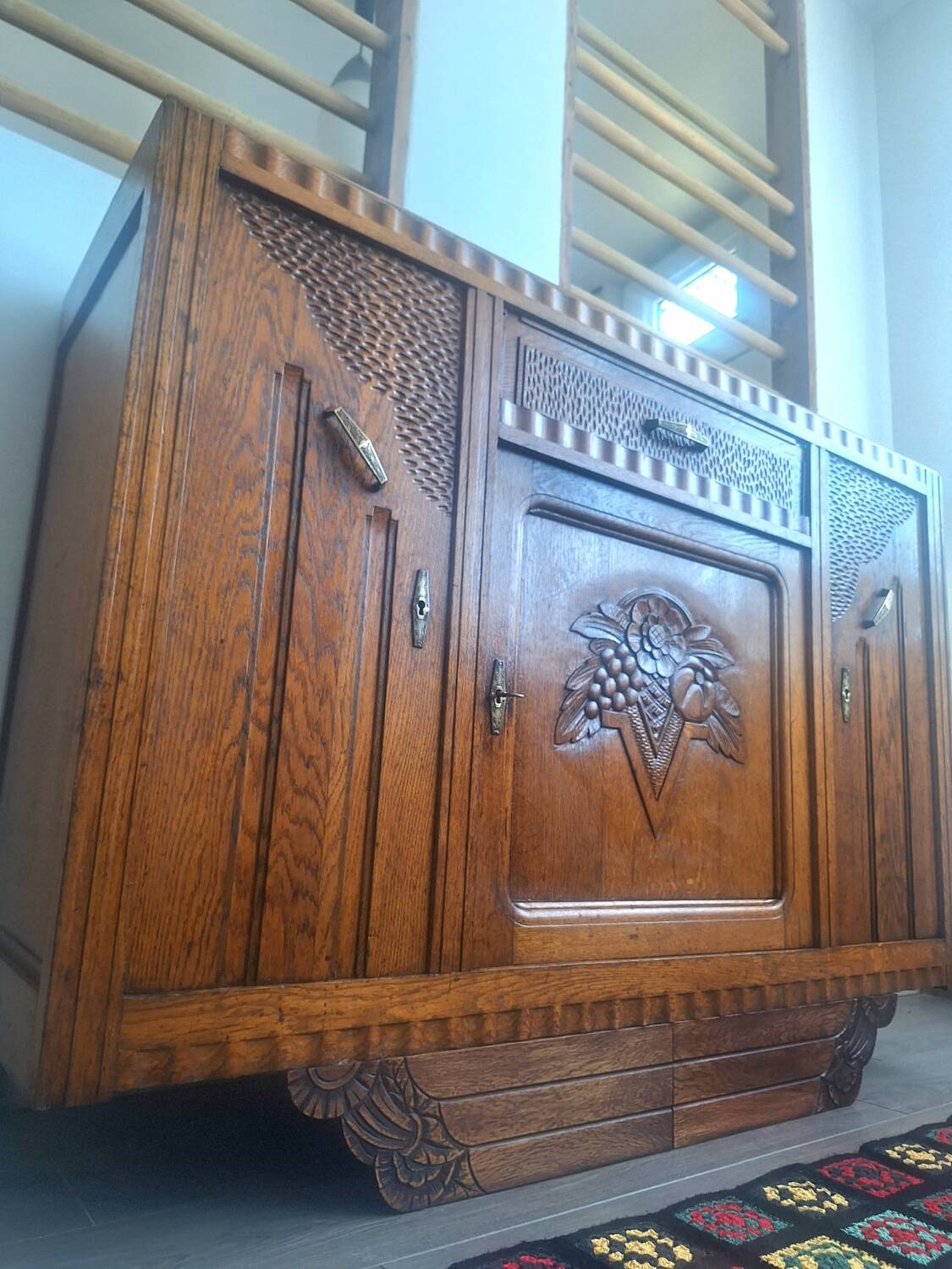 Art Deco sideboard with marble top, antique dresser