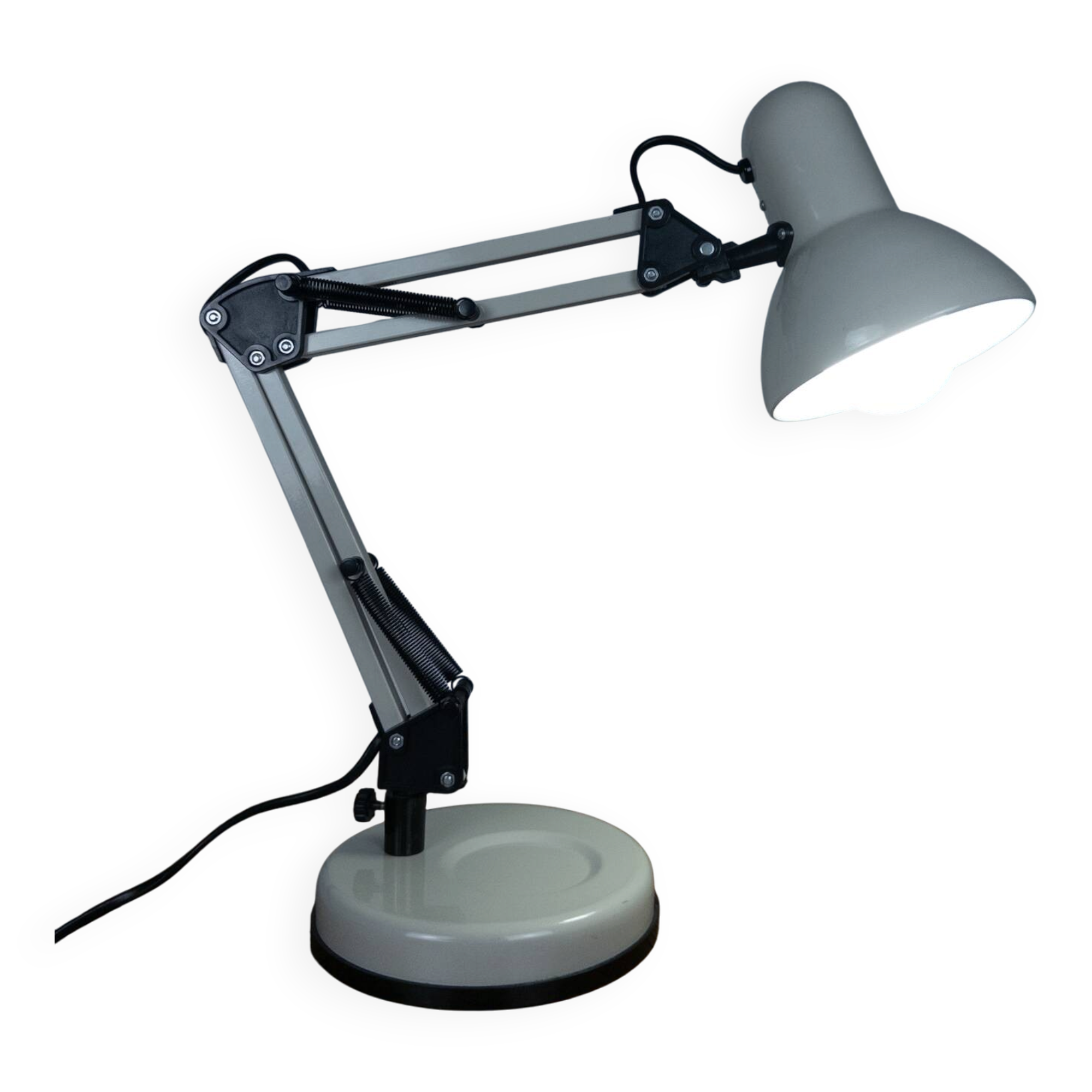 White articulated architect lamp - vintage industrial style