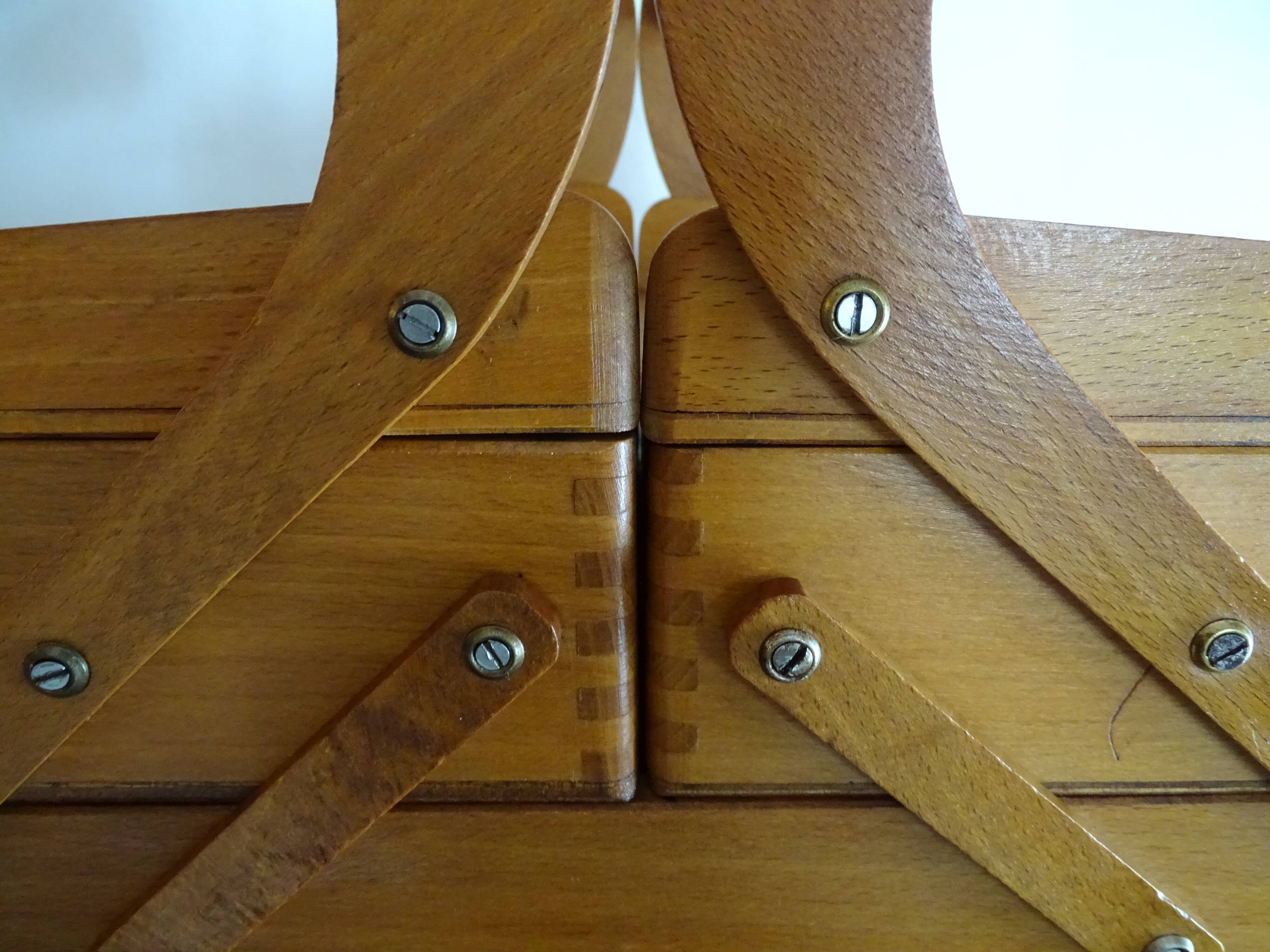 Vintage wood standing worker