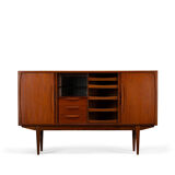 Danish teak high buffet, 1960s