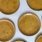 7 assiettes à dessert en céramique émaillée