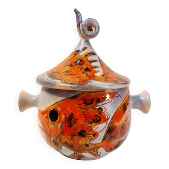 Vallauris fish tureen by Monique Brunner - Rascasse decor - An. 60
