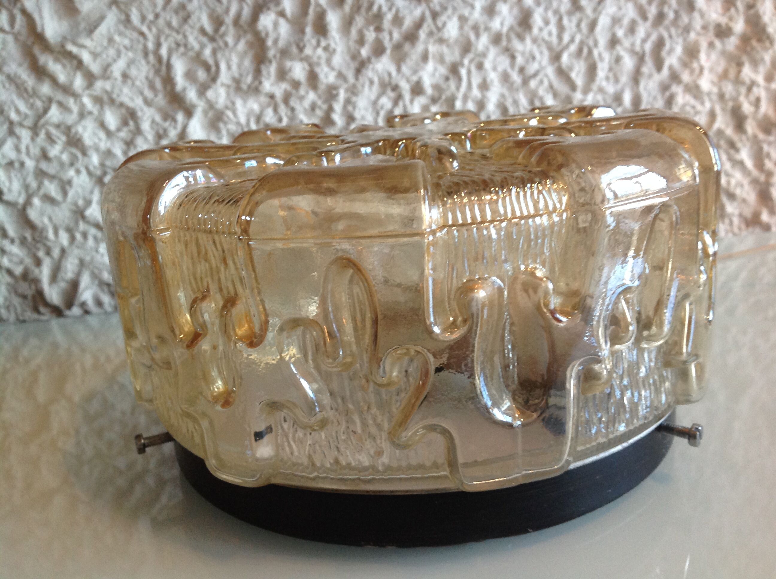 Round ceiling light vintage glass