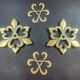 Lot 2 Dessous de plat sur 3 pieds en Bronze Laiton LYS + 2 pose bouteille