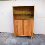 Rattan glazed bookcase