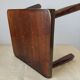 Wooden stool in Scandinavian style, handcrafted, circa 1960.