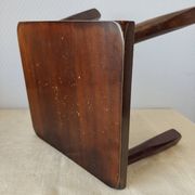 Wooden stool in Scandinavian style, handcrafted, circa 1960.