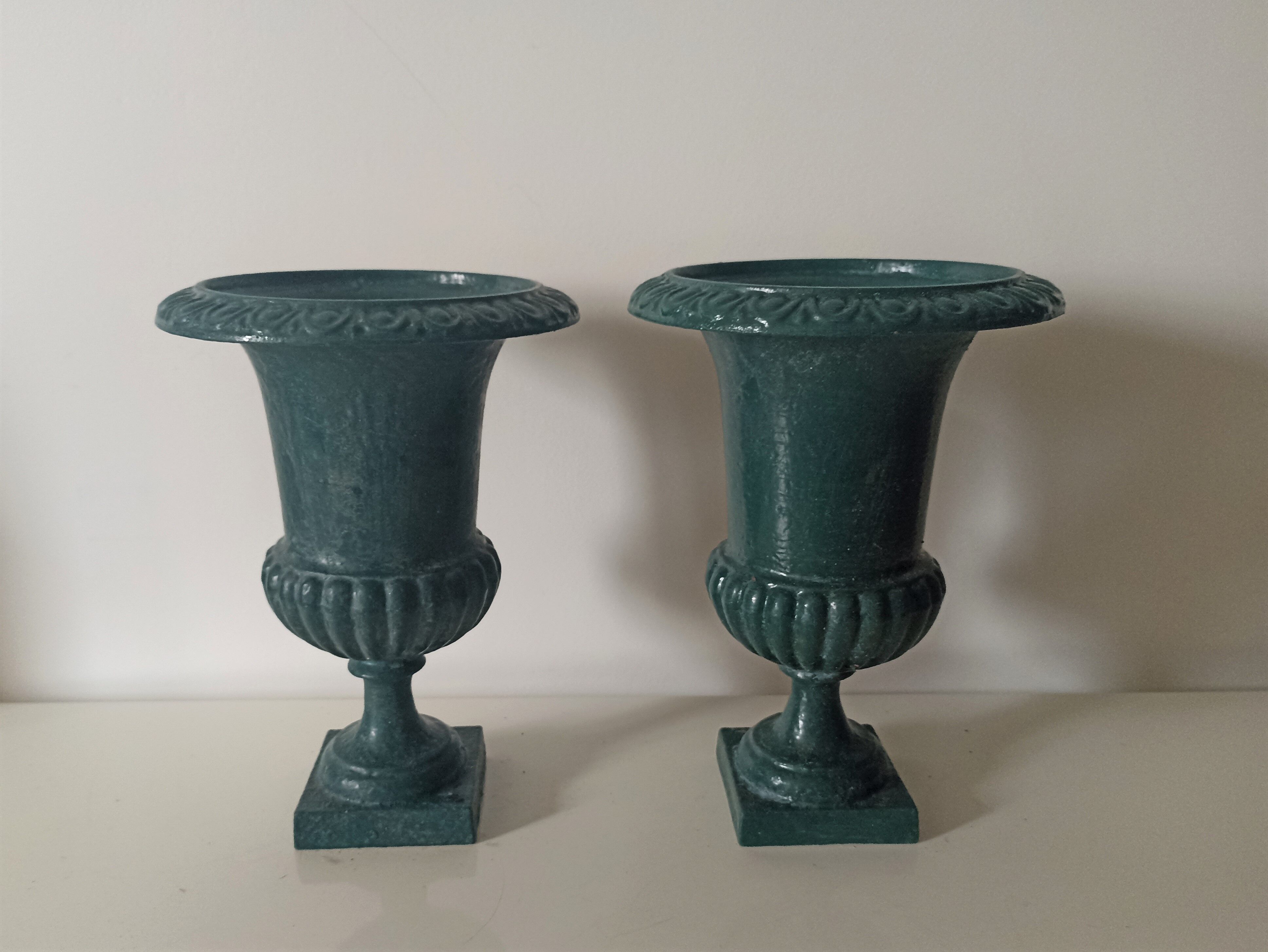 Paire de médicis verts 22,5 cm