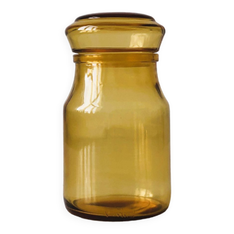Apothecary jar - pharmacy bottle in yellow amber glass
