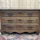 Louis XV XVIIIth century walnut commode with a grey patinated painted top.