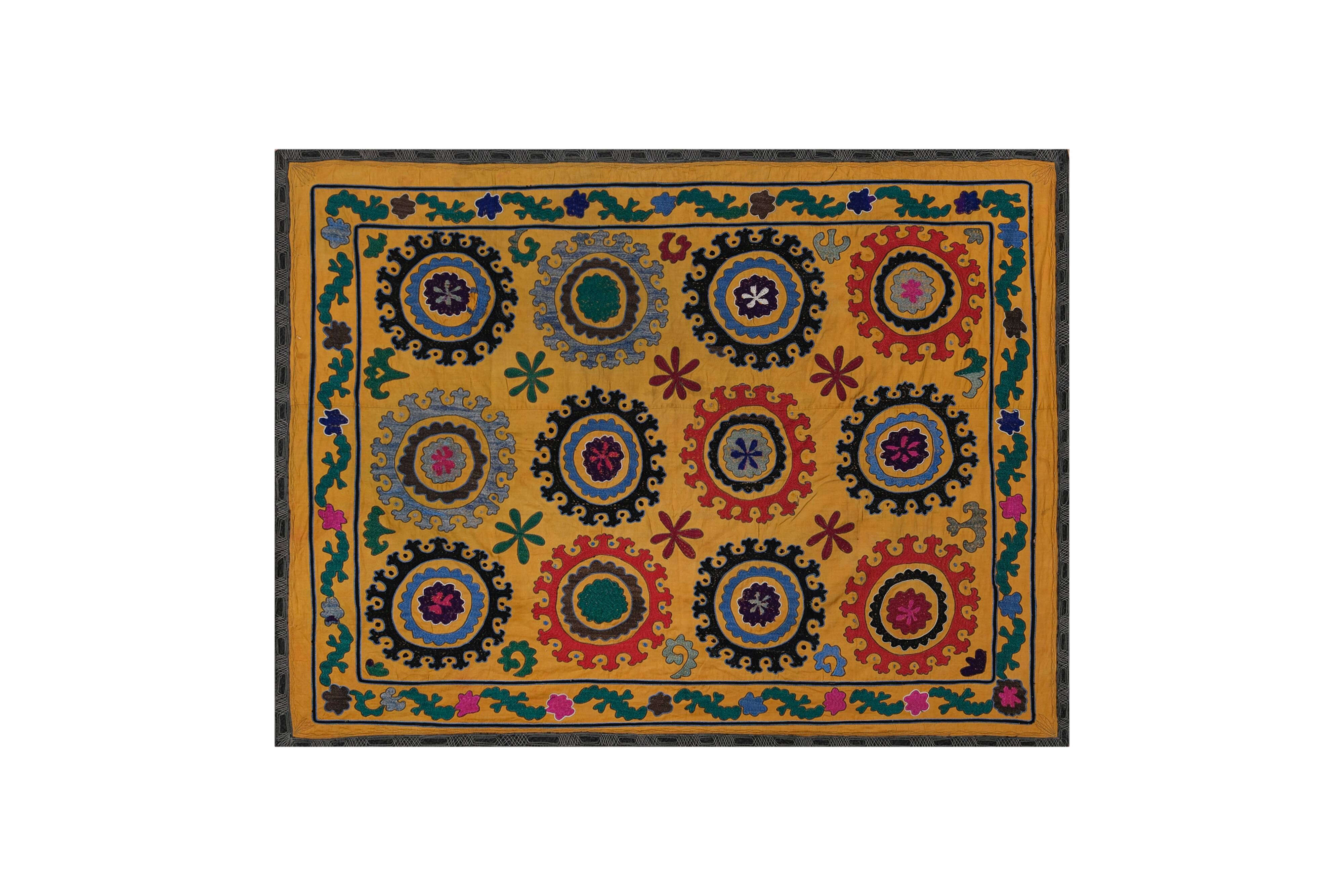 Hand knotted rug, vintage Turkish rug 116x150 cm