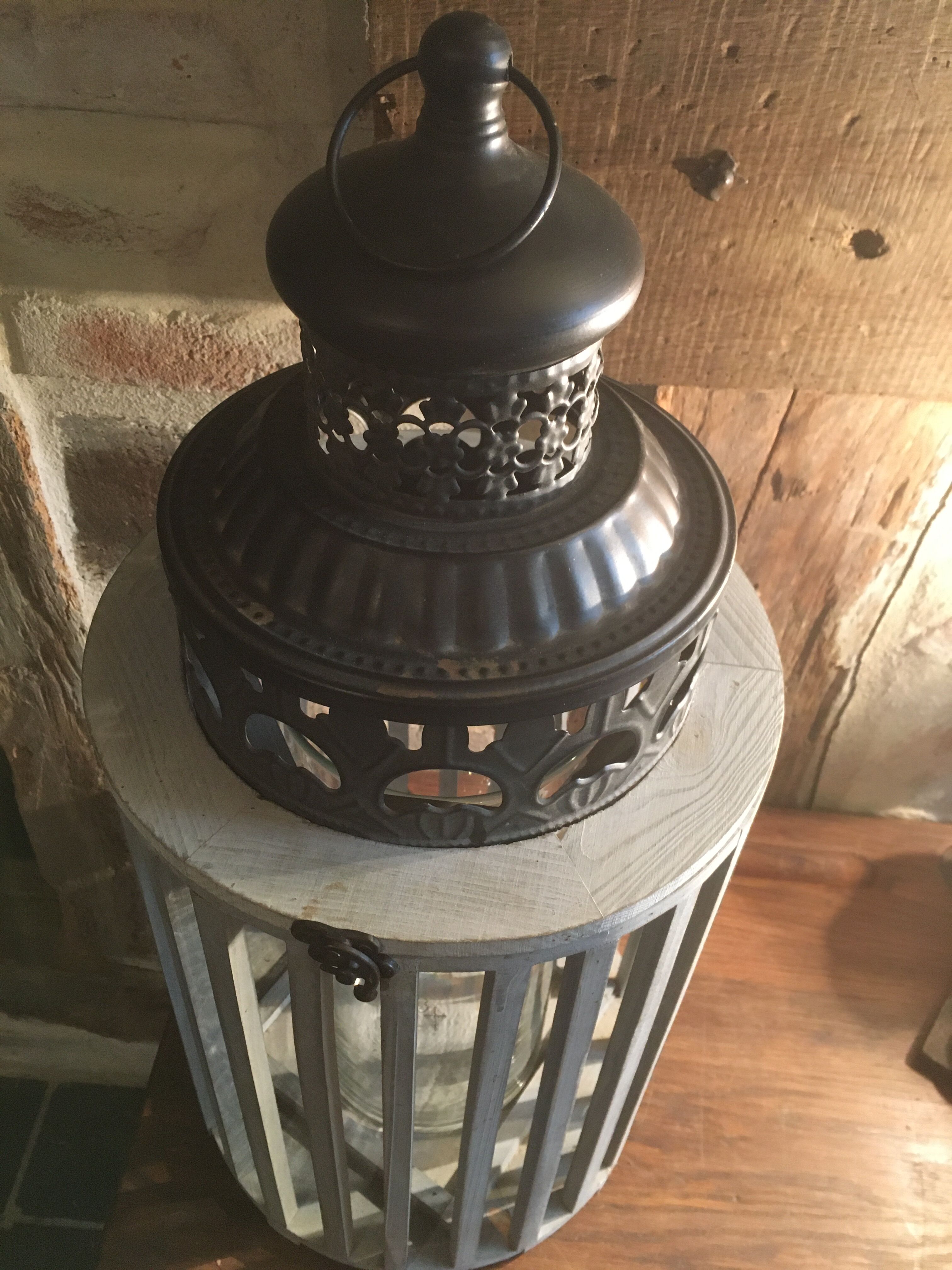 Wood/metal lantern