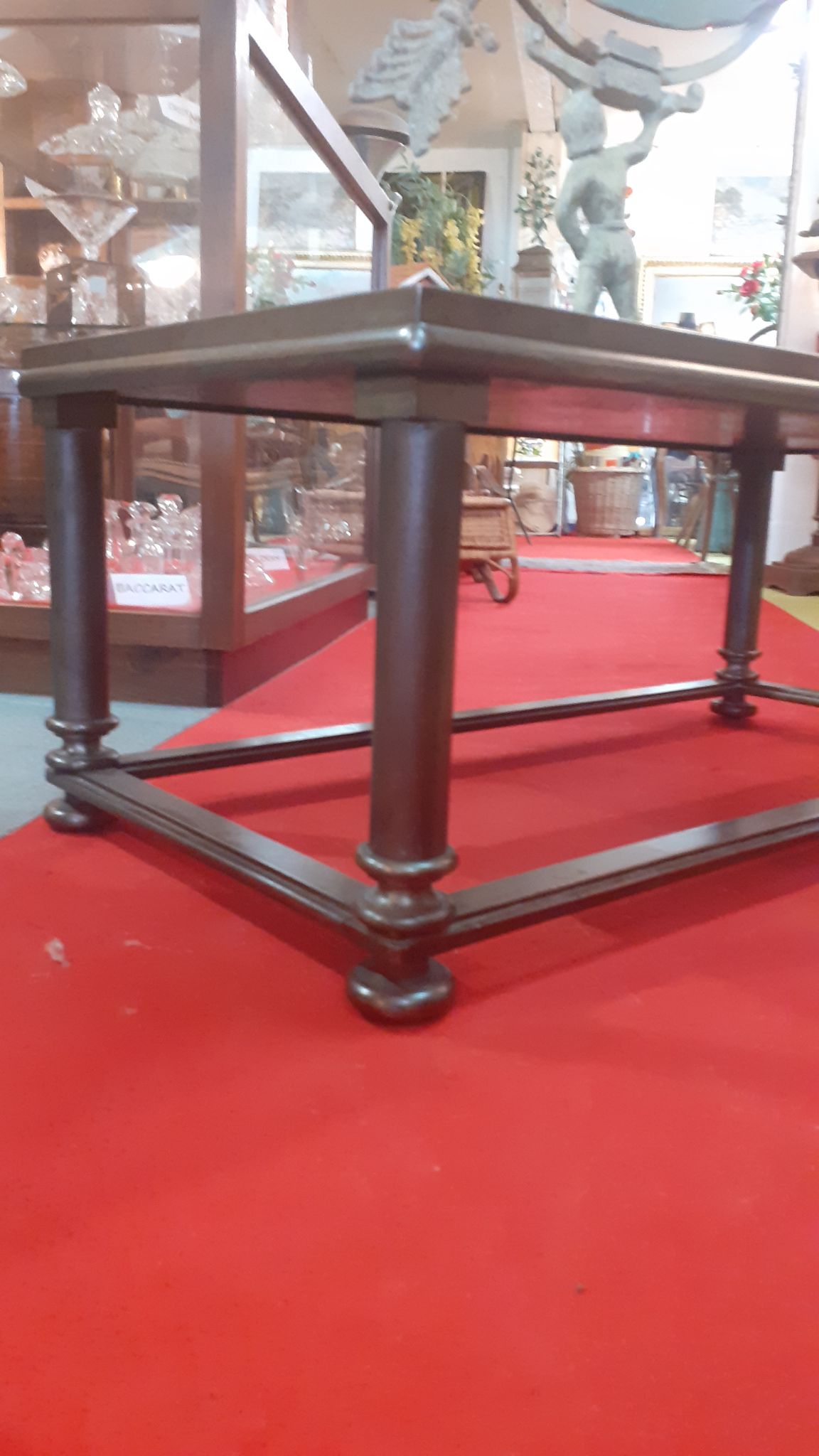 Table basse plateau carreau pierre nature pieds acier art deco