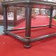 Table basse plateau carreau pierre nature pieds acier art deco