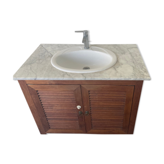 Vanity cabinet marble plan