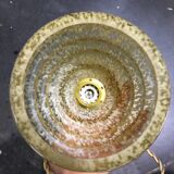 Art deco pendant lamp in yellow Clichy glass