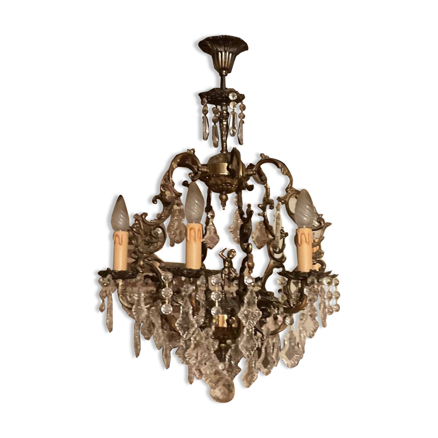 Vintage golden tassel chandelier