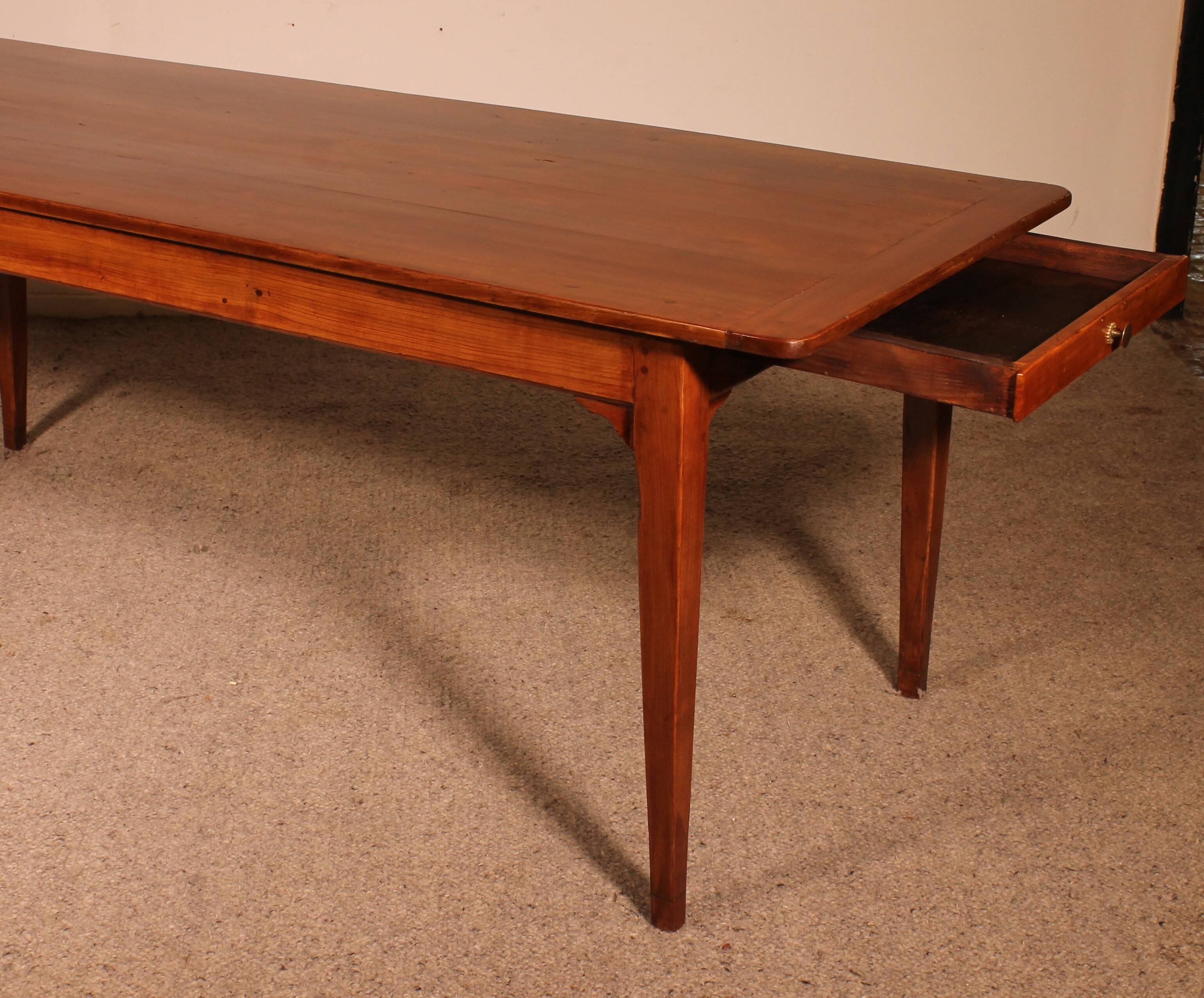 19th Century Cherry Wood Refectory Table
